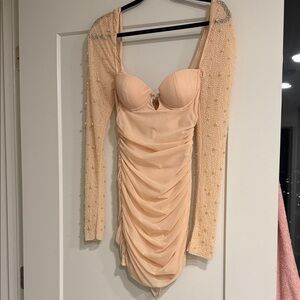 Oh Polly Blush Ruched Dress